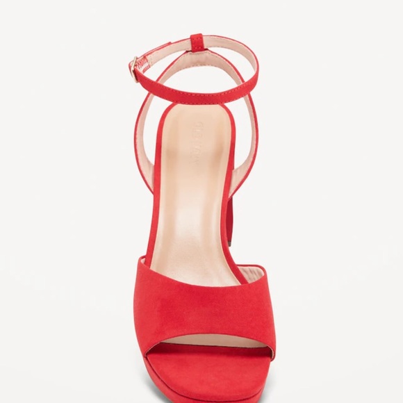NWT OLD NAVY Platform Heels Color: Aurora Red SIZE 7 - Picture 2 of 6
